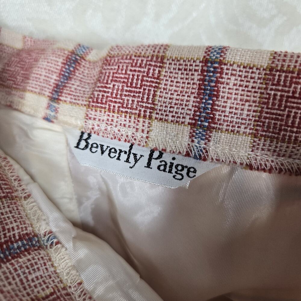 Vintage Beverly Paige Plaid Maxi Skirt Sz 14* Multicolor Union Made Preppy READ - Picture 7 of 13
